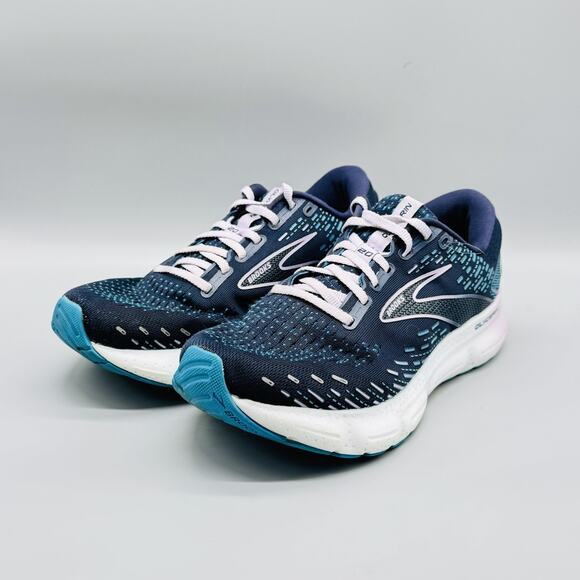 Brooks Shoes Womens 9.5 D Blue Glycerin 20 Mesh Road Running Athletic Sneakers - Picture 4 of 11